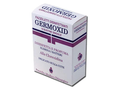 Fazzoletti disinfettanti Germoxid con clorexidina - conf 10 pezzi